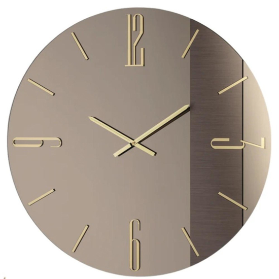 Grande orologio mantra 80cm vetro bronzo da parete design moderno